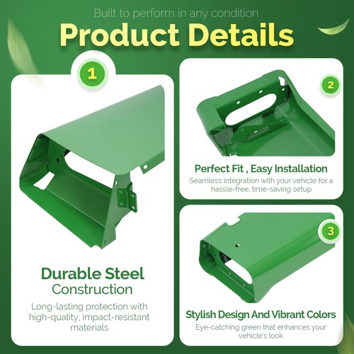 DURAFORCE RH Fender Fits John Deere 4055 4250 4450 4455 4555 4650 4755 4850 4955 #RE11219