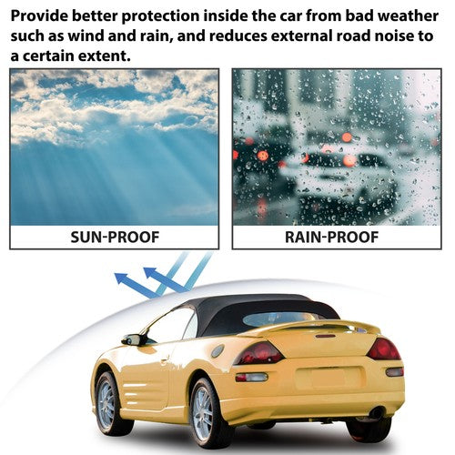 DURAFORCE For Mitsubishi Eclipse 2000-05 Convertible Soft Top & Heated Glass window Black