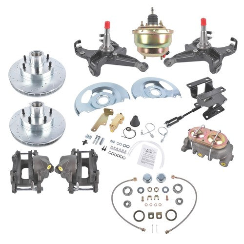 DURAFORCE For Chevy C10 Suburban Base Truck Front Disc Brake Conversion Kit 6 Lug Wheels