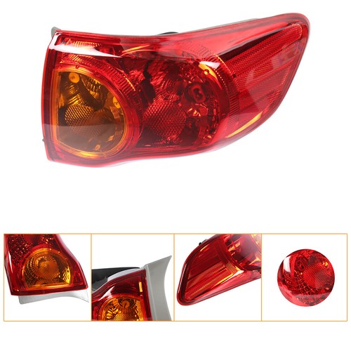 DURAFORCE For 09-10 Toyota Corolla Rear Left & Right Side Outer Tail Light Brake Lamp 2Pc