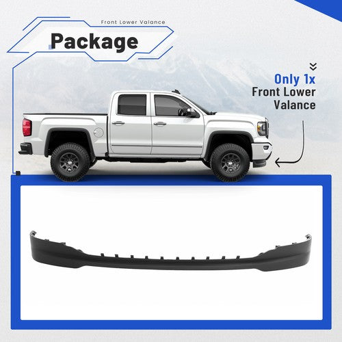 For GMC Sierra 1500 2016 2019 18 Front Bumper Lower Valance Air Deflector Black