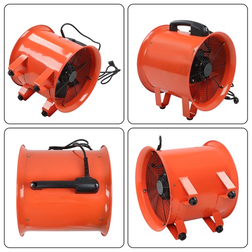 DURAFORCE Industrial Portable Blower Steel Orange 520W 2300CFM 3300RPM 12' 32.8ft Ducting