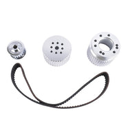 DURAFORCE Billet Aluminum Gilmer Belt Drive Pulley Kit for Chevy BBC 396 427 454 SWP/LWP