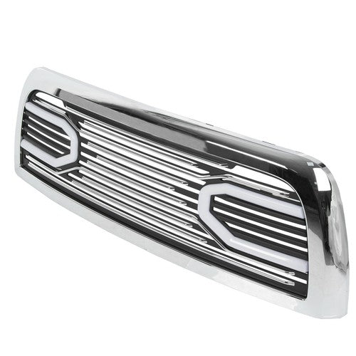 Chrome Grille Replacement Shell and Lights for 2010 2018 Dodge Ram 2500 3500 Big Horn