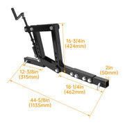 DURAFORCE 1 Point Hitch Implement Lift Adjustable For ATV UTV Lawn Tractor w/ 2" Receiver