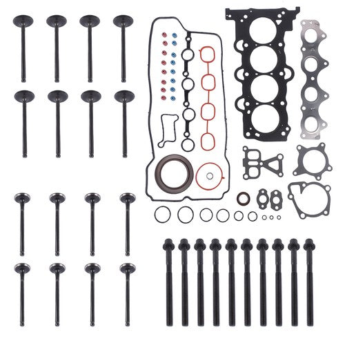 DURAFORCE Gasket Set W/ Bolts &Intake Exhaust Valves for Hyundai Accent 1.6L L4 2012-2019