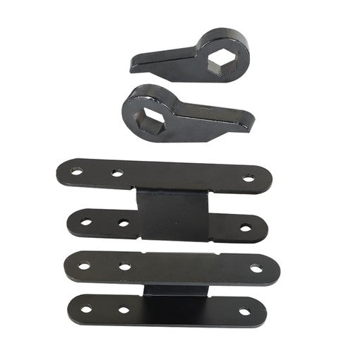 DURAFORCE Fit For Chevy S10 GMC Sonoma Black 1-3'' Torsion Keys Rear Shackles Lift Kit 4x4