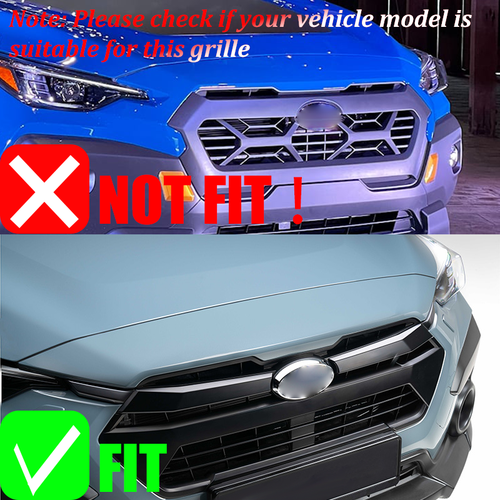 For 2024 2025 Subaru Crosstrek Front Bumper Grille Black Mesh Grill  Assembly