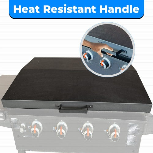 Hinged Lid Cover For Blackstone 36 Inch Griddle Rear Grease Collection Black
