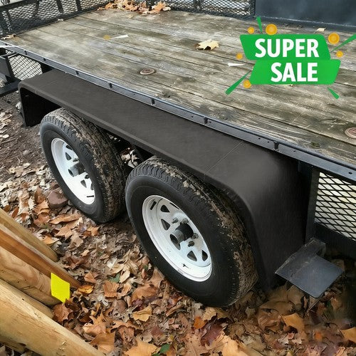 DURAFORCE 13"-15" Tires Steel Diamond Tread Plate Tandem Axle Trailer Fenders 10"x72"x13"