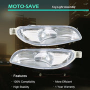 DURAFORCE Pair LH+RH Front Fog Lights w/9006 Bulbs For Toyota Camry Corolla Solara 02-08