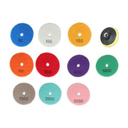 DURAFORCE Diamond Polishing Pads 3 inch Wet/Dry 10 Piece Set Granite Stone Concrete Marble