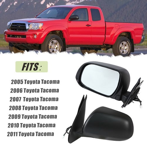 DURAFORCE Power Mirror Fit For 2005-2011 Toyota Tacoma Passenger Side Textured Black 05-11