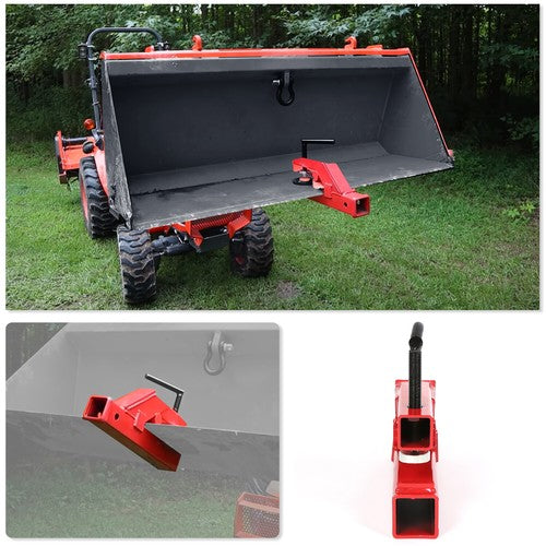 DURAFORCE Trailer Hitch 2" Clamp On Receiver Tractor Bucket Mount Adapter For Deere Bobcat