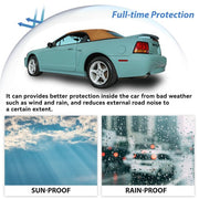 DURAFORCE For Ford Mustang 1994-2004 Convertible Tan Soft Top Plastic Window Sailcloth