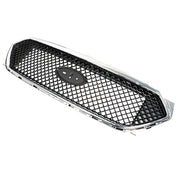 DURAFORCE Mesh Front Upper Bumper Grille Plastic Chrome Frame For Ford Taurus 2013-2019