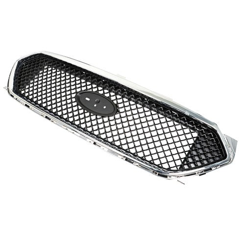 DURAFORCE Mesh Front Upper Bumper Grille Plastic Chrome Frame For Ford Taurus 2013-2019
