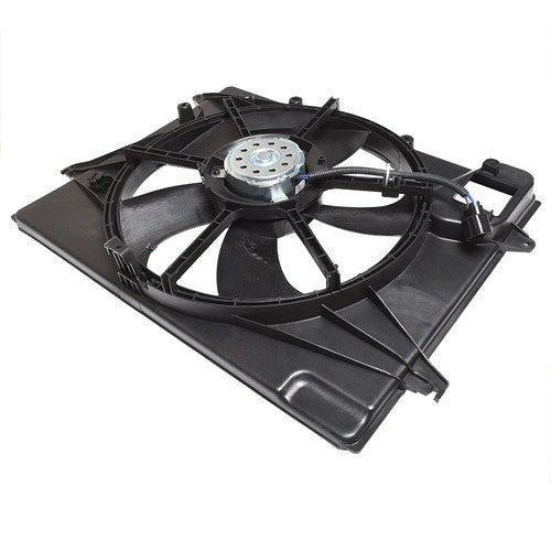 DURAFORCE Fit For 2015-2017 Sonata 2.4L Plastic Radiator AC Condenser Cooling Fan Assembly