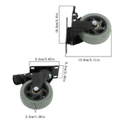 DURAFORCE 4 Pack Grey 4 Inch Swivel Caster Wheels Heavy Duty With brake