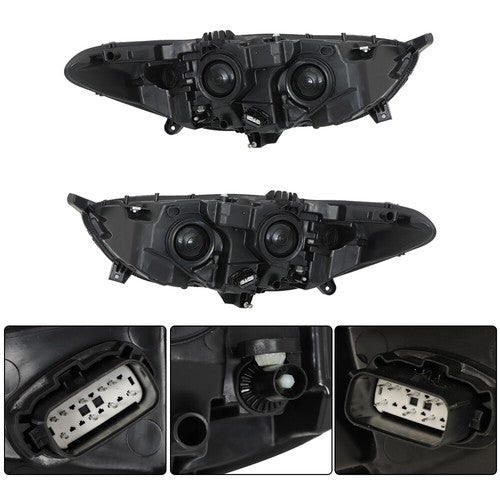 DURAFORCE Left&Right Side Headlamps Headlight For Ford Fusion 2013-2016 DS7Z13008A