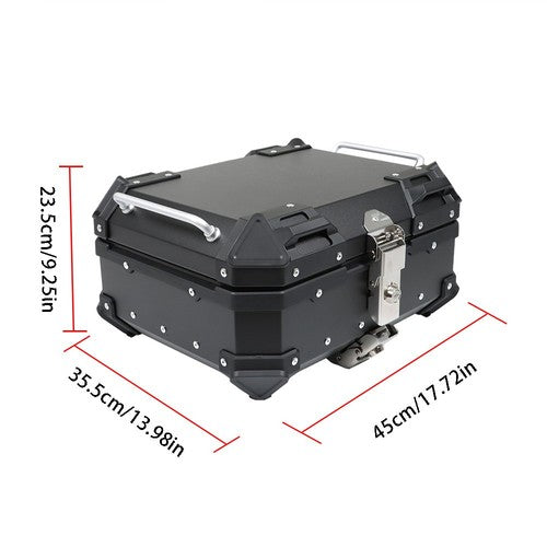 DURAFORCE 22L Black Motorcycle Luggage Waterproof Tail Box Scooter Trunk Storage Top Case