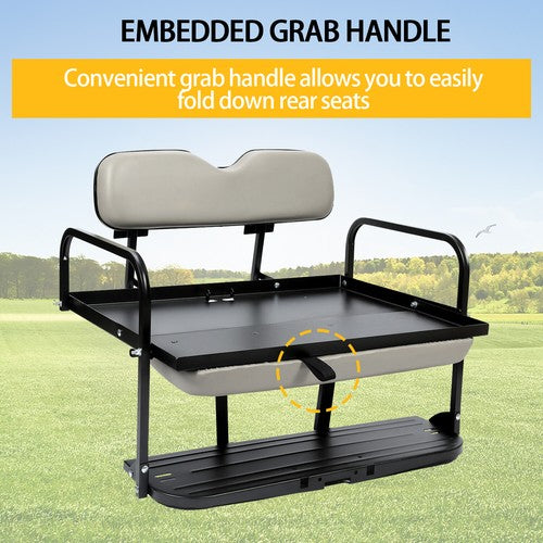 Folding Steel Frame Flip Rear Back Seat for EZGO Marathon Pre 1994 Golf Cart