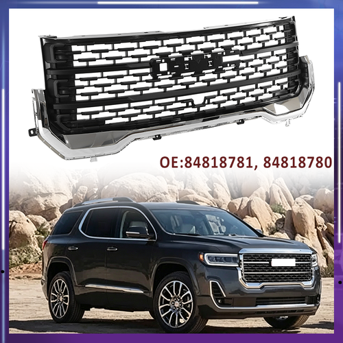 DURAFORCE Fit For GMC Acadia 2020 2021 2023 Front Upper Grille Chrome&Black 84818781