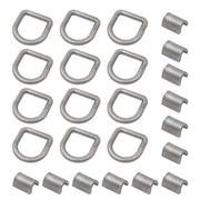 DURAFORCE 1/2 Inch Heavy Duty Weld-On Forged D Ring Fracture Strength 12,000lbs (12 Pack)