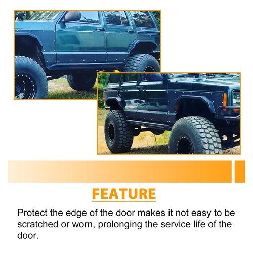 Lower Door Side Panel Armor for Jeep Cherokee XJ 4-Door 1984-2001