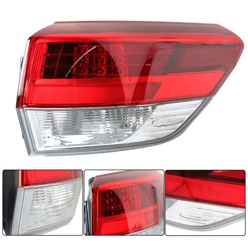 DURAFORCE RH Rear Lamp Outer Tail Light Red For Toyota Highlander 2017-2019 Passenger Side