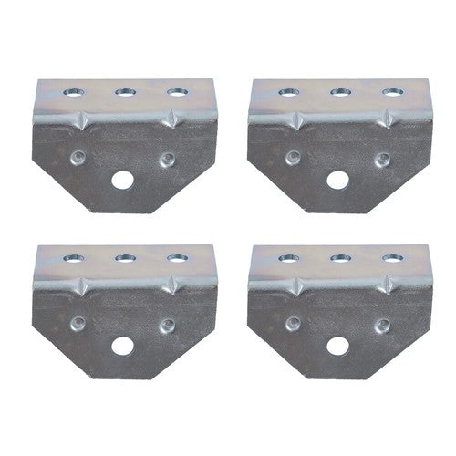 DURAFORCE (4) 8" Galvanized Swivel Top Bunk Bracket Kit with Hardware for Boat Trailer 2×3