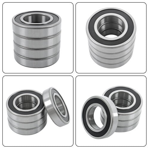 DURAFORCE (4 Pack) 6209-2RS Double Sealed Deep Groove Ball Bearings, 45x85x19 mm