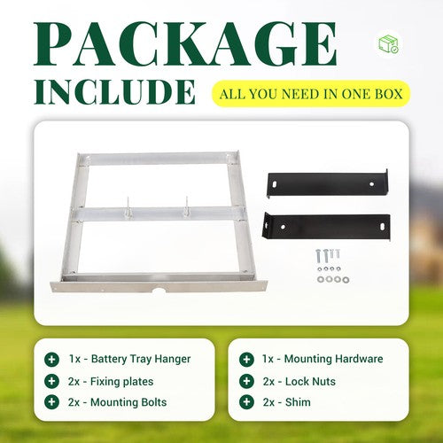 DURAFORCE Aluminum Battery Tray W/Plates For 1994-13 EZGO 48V TXT/Medalist Golf Cart
