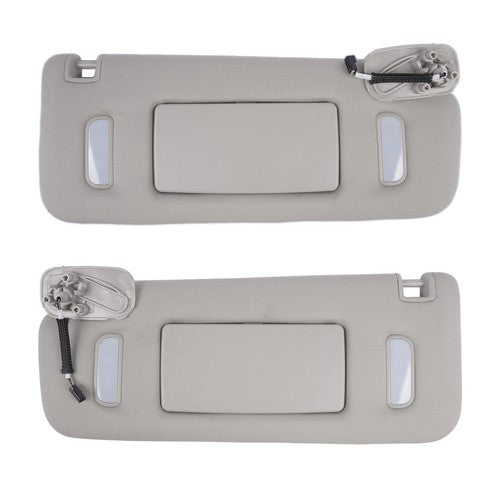 DURAFORCE Pair Gray Sun Visors Right Left for Chevrolet Silverado GMC Sierra 2500HD 07-13