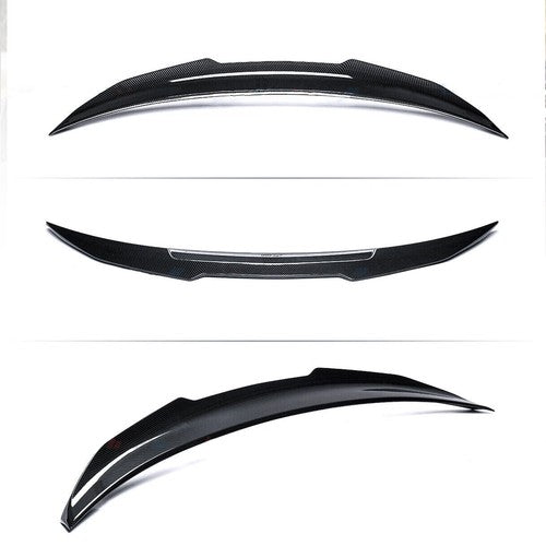 Fit 2018-2024 Infiniti Q50 Rear Diffuser & Trunk Spoiler Wing Carbon Fiber Style