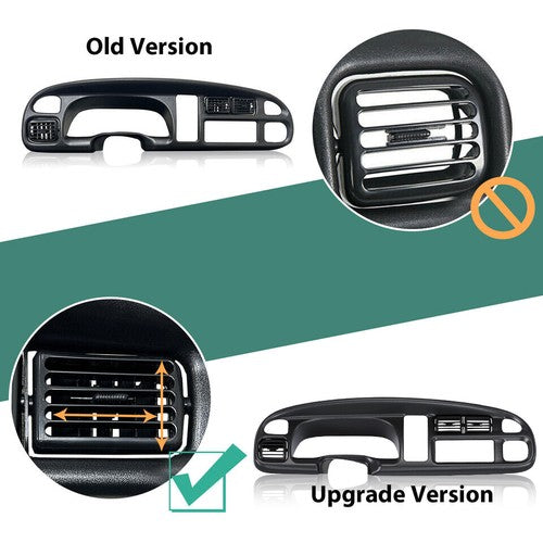 Dash Board Bezel Cover Instrument With Vents For 1998-2002 Dodge Ram 1500 2500 3500