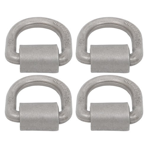 DURAFORCE 4 Pack 3/4" Heavy Duty Weld On Forged D Rings with Welding Clips, 26,500 lbs