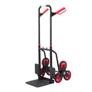 DURAFORCE W/ 6 TPR Wheels Stair Climbing Hand Truck Capacity:440lbs Telescoping Handle