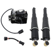 DURAFORCE Rear Pair Air Suspension Shocks & Compressor For Chevrolet Cadillac GMC 01-13