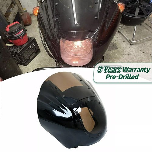 DURAFORCE Smoke Quarter Headlight Fairing Windshield For Harley Sportster 88-Up Dyna 95-05