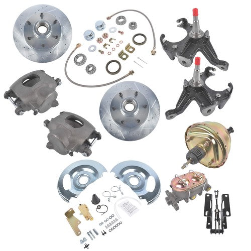DURAFORCE For Chevy C10 Suburban Base Truck Front Disc Brake Conversion Kit 6 Lug Wheels