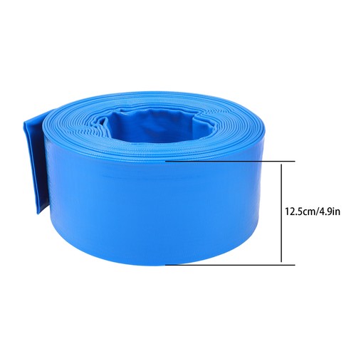 DURAFORCE 3 x 50FT PVC Irrigation Hose With Two Hose Collets Blue New