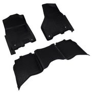 DURAFORCE TPE Floor Mats Front LH & RH Fits Dodge Ram 1500 2500 3500 Crew Cab 2013-2018