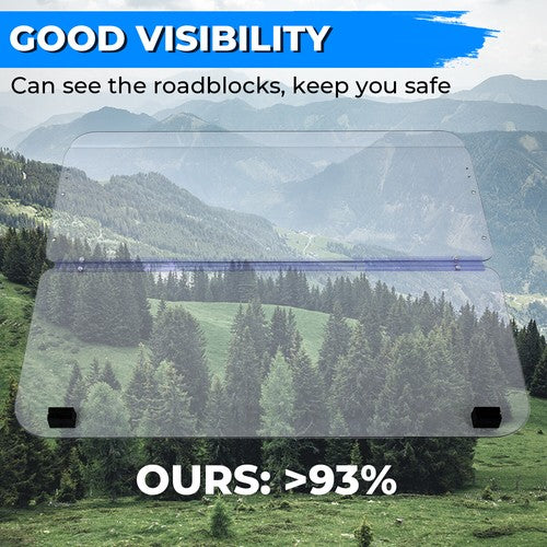 Clear Folding Golf Cart Windshield for 1985-1995 Yamaha G2 G9 Models