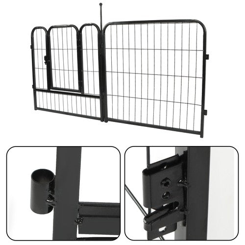 DURAFORCE 12 Panels 24x24 inch Dog Playpen Crate Fence Pet PlayPen Exercise Cage