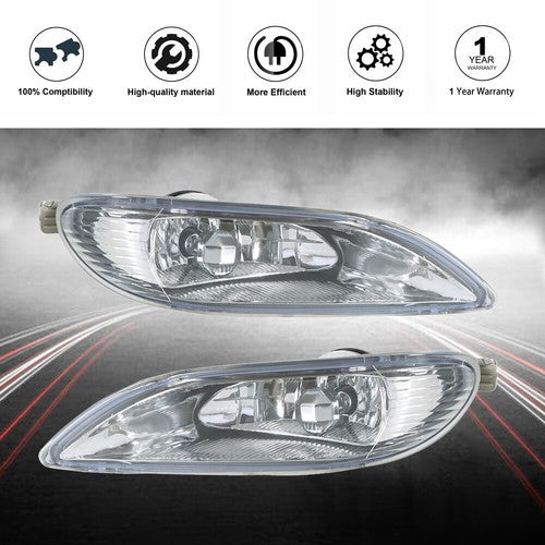 DURAFORCE For Toyota Corolla 2005-2008 Camry 02-04 Front Bumper Fog Light Lamp Clear Lens