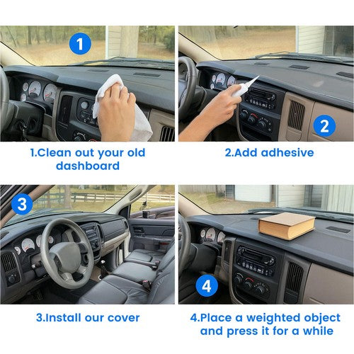 One Piece Molded Dash Cover for 02-05 Dodge Ram 1500 2500 3500 Textured Black