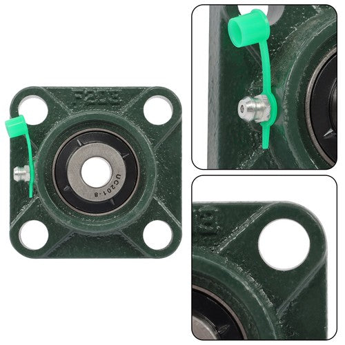 DURAFORCE UCF201-8 1/2" Bore Pillow Block Flange Bearing 4 Bolt Solid Base (4PCS)
