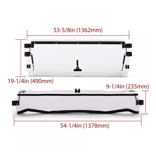 DURAFORCE Scratch Resistant Clear Flip Windshield For Kawasaki Teryx 800 /4 /S 2016+/2021+