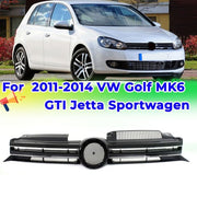 DURAFORCE For 2010 2011-2014 VW Volkswagen Golf MK6 GTI Jetta Sportwagen Upper Black Grill